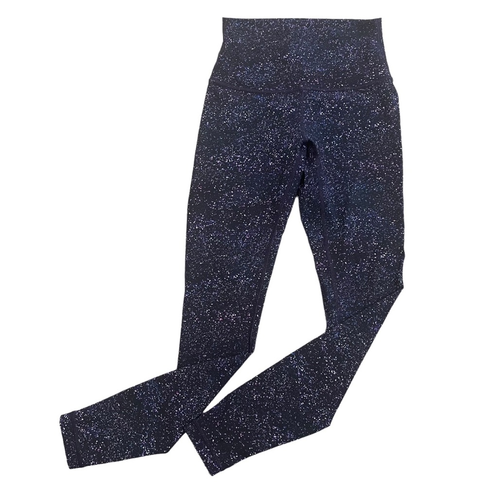 Lululemon Wunder Under High Rise Tight 28” Crystalline Multi Black Sz 4